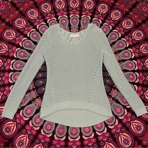 Ann Taylor Loft Knit Tunic Sweater - Blue